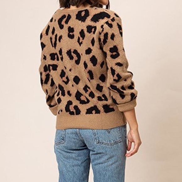 Anthropologie leopard sweater - Picture 2 of 8